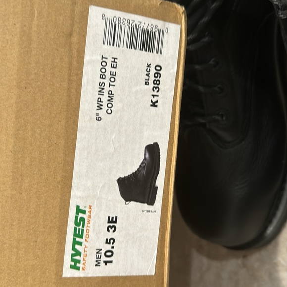 Hytest Unisex Black Composite Toe, EH, Waterproof 6 Inch Boot. Size 10.5 - Picture 4 of 5